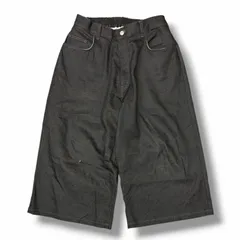 参考上代30800円 COOTIE 25AW Reverse Loop Denim 5 Pocket Shin Cut Wide Easy Pants リバースループワイドデニムパンツ ８分丈 クーティー CTE-25A104 ブラック L （14274M）のサムネイル