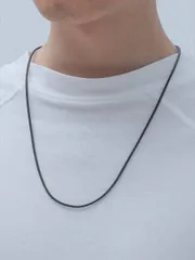 ジュエリー メンズ ネックレス レザーコード ネックレス ユニセックス ブラック シンプル ヨーロピアン&アメリカンスタイル