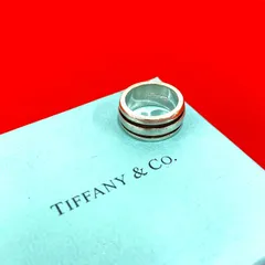 極 美品 TIFFANY&Co. ティファニー グルーブド ダブルライン 925 リング 指輪 9号 アクセサリー メンズ レディース シルバー 29940