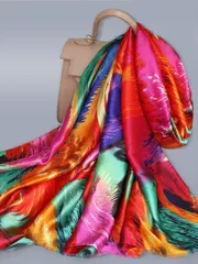 アクセサリー レディース スカーフ 1個 カラーブロック スカーフ、日常生活用のローズレッド カジュアル ファッショナブル、バンダナ、ヘアバンド、ヘッドバンド、見た目をドレスアップするために最適