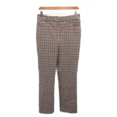 セオリー Theory スラックス パンツ テーパード チェック 4 アイボリー 茶 ブラウン 黒 ブラック 01-0306413-159-704 ■YHS11