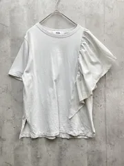 AZUL BY MOUSSY アズールバイマウジー サイドラッフルアシンメトリートップス sizeS/グレー ■◆レディース