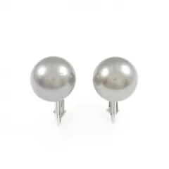 K14WG 黒蝶パール イヤリング 10.8mm