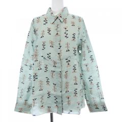 美品 マルニ MARNI リネンシャツ フラワーモチーフ グリーン系 - メルカリ