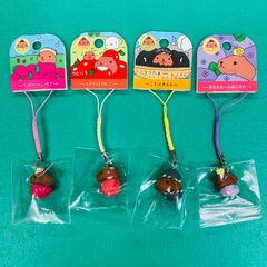 [신품 미사용품] [4 점 세트] 카피바라 씨 뿌리 붙은 썰매 ~ 똥 딸기 샤리 트와 사과 코로토 검은 계란 마루 마루 - 수국 (주) 에이치 · 엔 · 앤 어소시에이츠 당지 한정 스트랩 키 체인 ⑧
