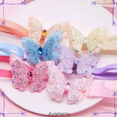 ＊ちょうちょのチョーカー 12本＊　犬用トリミングチョーカー 猫用　ペットリボン