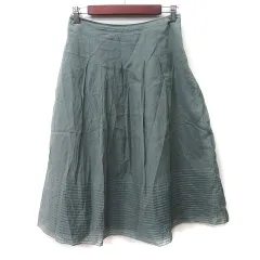 ジャンニ ロ ジュディチェ GIANNI LO GIUDICE フレアスカート ロング 40 L 緑 カーキ /YI