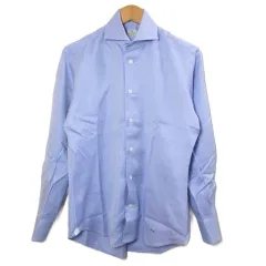 ハケット HACKETT ロンドン LONDON ワイシャツ ドレスシャツ ヘリンボーン 長袖 ホリゾンタルカラー 青 ブルー /Xのサムネイル