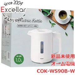 [bn:14] オーム電機　電気ケトル 1.0L　COK-WS90B-W　ホワイトのサムネイル