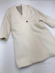 nano universe ナノユニバース 長袖 チェスター コート size38/白  ◆■レディース