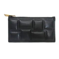 ボッテガヴェネタ BOTTEGA VENETA 希少 22年 カセット カードケース コインケース カーフレザー 本革 黒 ブラック ☆AA★のサムネイル