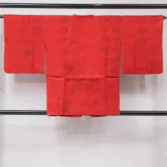 道行コート 袷 身丈80cm 裄丈64cm 正絹 Sランク セミフォーマル Mサイズ 抽象柄 ポップ 鮮やか 赤系 HP 1237-16795