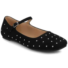 ジャーニー レディース シューズ サンダル Journee Carrie Womens Mary Jane Flats Black Stud ブラック