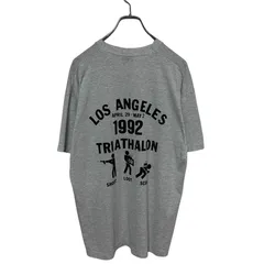 【FRUIT OF THE LOOM】 1992 LA Riots Triathlon シングルステッチTシャツ ロサンゼルス暴動 S-6165