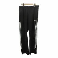 アディダス adidas トラックパンツ M 黒 ブラック サイドライン フルレングス ジャージ /PP ■ECD001