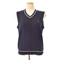 ゴールデンベア GOLDEN BEAR ニット ベスト L 紺 ネイビー ■GY58
