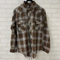 値下げ 80s ラングラー Wangler USA製 チェック ウエスタン シャツ XL