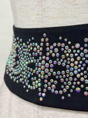 Lサイズ】新品 JOAN社交ダンス 幾何学プリントカットソー黒ピンク