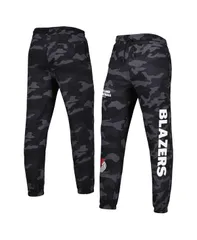 ニューエラ メンズ ボトムス カジュアルパンツ ブレザー ジョガーパンツ New Era Mens Black Camo Portland Trail Blazers Tonal Joggers Blのサムネイル