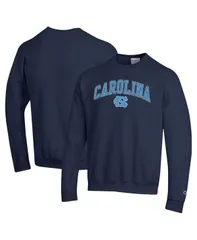 【送料無料】 チャンピオン メンズ パーカー・スウェット アウター Mens Navy North Carolina Tar Heels Arch Over Logo Pullover Sweatshirt Navy
