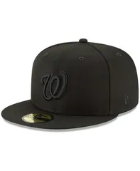 【送料無料】 ニューエラ メンズ 帽子 アクセサリー Mens Black Washington Nationals Primary Logo Basic 59FIFTY Fitted Hat Black