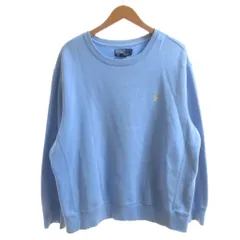 ポロ バイ ラルフローレン Polo by Ralph Lauren 00s スウェット トレーナー ポニー刺繍 水色 クルーネック/HW