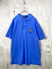 POLO RALPH LAUREN ポロ ラルフローレン POLOベア 半袖 スリムフィット ポロシャツ sizeL/青 ■◆ メンズ