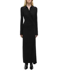 ヘルムート ラング レディース トップス シャツ マキシ Helmut Lang Twisted Maxi Shirtdress Black ブラックのサムネイル