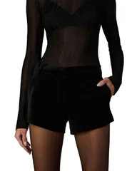 ジョーズジーンズ レディース ボトムス カジュアルパンツ ミニ ベルベット ショートパンツ Joes Jeans The Mini Velvetrouser Shorts Black ブラック