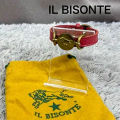 IL BISONTE イルビゾンテ 本革 レザー ブレスレット ゴールド金具 保管袋付き