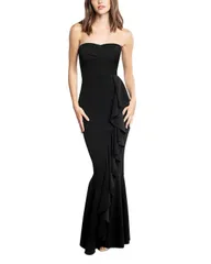 ドレスザポプレーション レディース トップス ワンピース Dress the Population Paris Mermaid Gown Black ブラック