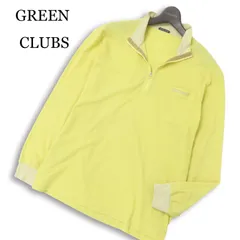 GREEN CLUBS グリーンクラブ 通年★ 長袖 ハーフジップ 鹿の子 ロゴ刺繍 シャツ 日本製 Sz.5 メンズのサムネイル