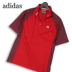 adidas GOLF アディダス ゴルフ 春夏★ CLIMACOOL 半袖 ロゴ刺繍 メッシュ 切替 ハーフジップ ポロシャツ Sz.M メンズ