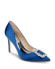バッジェリーミシュカ レディース シューズ パンプス Badgley Mischka Womens Cher Crystal Buckle Pumps Blue ブルー