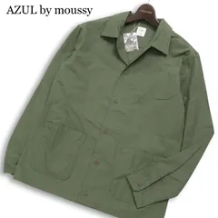 【新品 未使用】 AZUL by moussy アズール マウジー 通年★ ストレッチ ツイル カバーオール ジャケット Sz.M メンズ