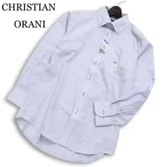 【新品 未使用】 CHRISTIAN ORANI クリスチャンオラーニ 通年★ 長袖 チェック ボタンダウン ワイシャツ Sz.L-82 メンズ