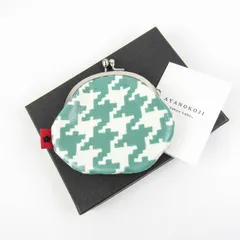 あやの小路 がま口小銭入れ コインケース 千鳥格子 財布 ブランド レディース グリーン AYANOKOJI 【中古】のサムネイル