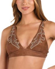 LAGENCE Women's Swimsuit Top Only: Lexie Bolero Bra Bikini Top, Bronze