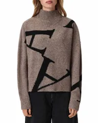 オールセインツ レディース アウター ニット・セーター ALLSAINTS A Star Sweater Doe BrownBlack ブラックのサムネイル