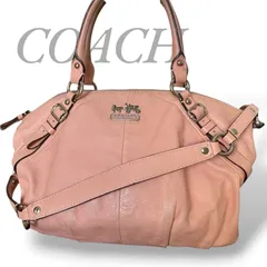 【MY0674】COACH コーチ 2way  トートバッグ ショルダーバッグ レザー 肩掛け 斜め掛け ピンク レディース 15960
