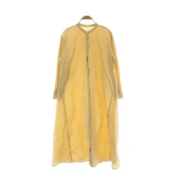 ナノユニバース nano universe シャツワンピース ロング 長袖 ノーカラー F ベージュ /MY ■OS ■ECC001