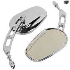 オートバイクバックミラー (クロム-HL)-8 mmハンドルバー透かし彫