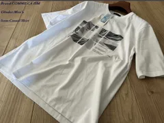 新品 COMME CA ISM コムサイズム 接触冷感 Feel-Cool フォトTシャツ 「CITY SKY」 01ホワイト Mサイズ 60TK54 定価3,600円