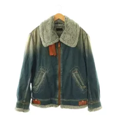 アヴィレックス AVIREX ヴィンテージ加工 B-3デニムジャケット ボア M 青 /MI ■OS ■AD