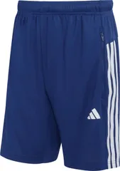 アディダス adidas ワークアウト エッセンシャル ベース3ストライプ ピケ ショート 9インチ ショーツ パンツ 半ズボン ボトムス レギュラーフィット 通気性 軽量 ランニング  CH737 KC8154 ダークブルー/ホワイ