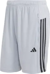 アディダス adidas ワークアウト エッセンシャル ベース3ストライプ ピケ ショート 9インチ ショーツ パンツ 半ズボン ボトムス レギュラーフィット 通気性 軽量 ランニング  CH737 KC8164 ヘイローシルバー/ブ