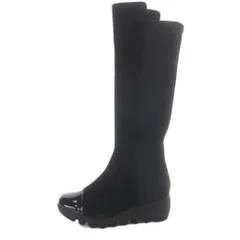 ヒルズアヴェニュー HILLS AVENUE ロングブーツ 切替 22.5cm 黒