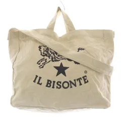 イルビゾンテ IL BISONTE 2WAY トートバッグ ショルダーバッグ キャンバス ベージュのサムネイル