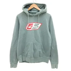 フィフティーファイブディーエスエル 55DSL スウェットパーカー トレーナー ロゴプリント M 緑 グリーン /JS ■GY61のサムネイル