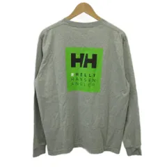 ヘリーハンセン HELLY HANSEN Tシャツ L グレー 長袖 クルーネック ロゴプリント バックデザイン カットソー /PP ■ECC003のサムネイル